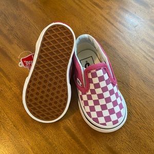 Classic Slip On - Checkerboard (Raspberry) Toddler